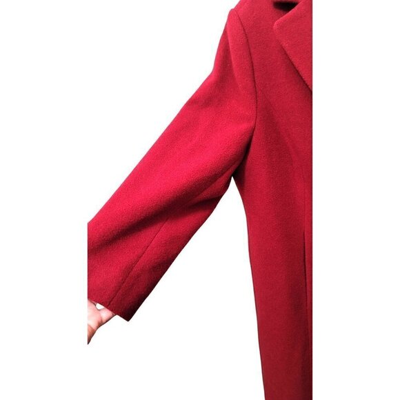 Chadwicks Womens Wool Blend Red Long Coat - Picture 7 of 12